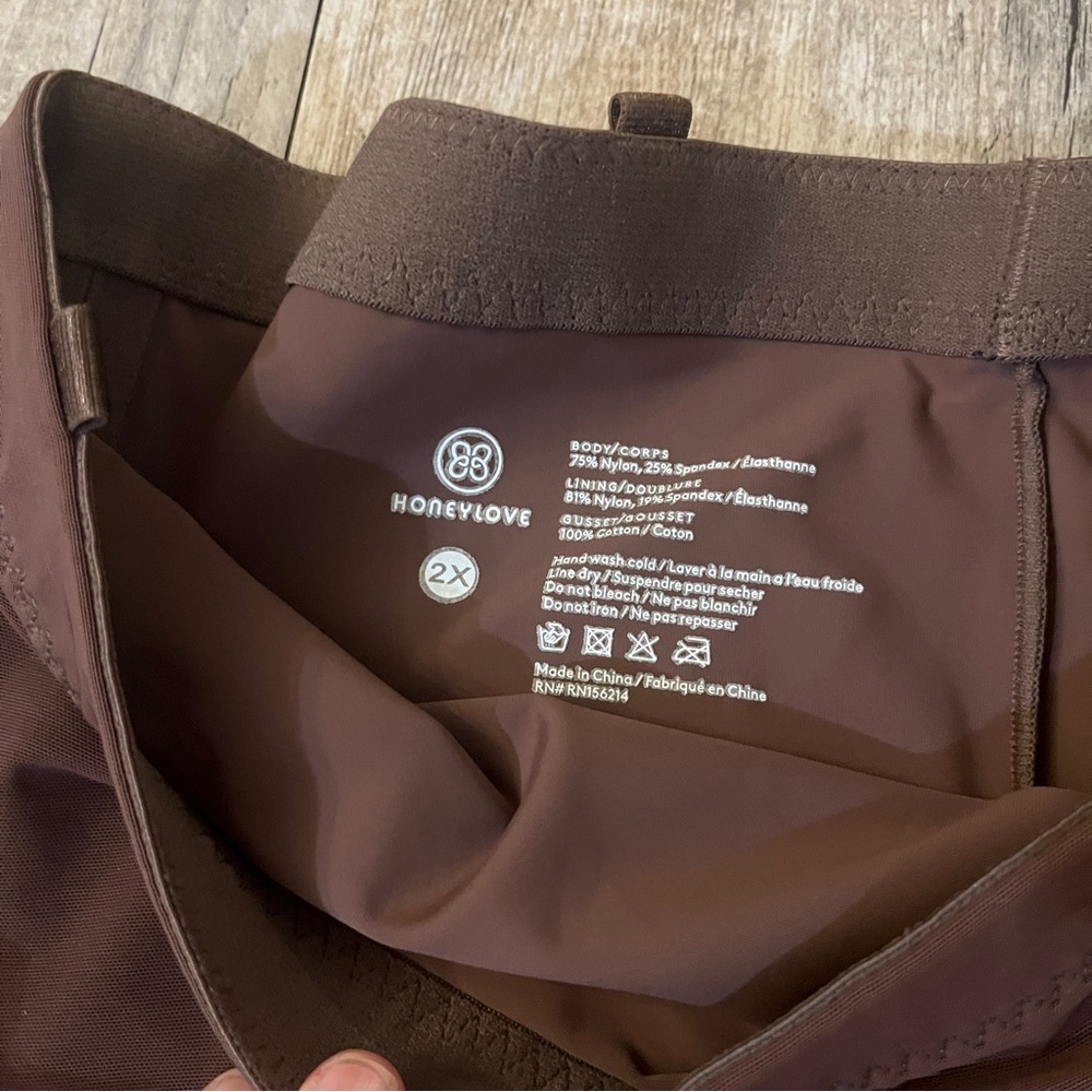 Honeylove Superpower Shapewear Shorts Mocha Size 2XL - Picture 3 of 3